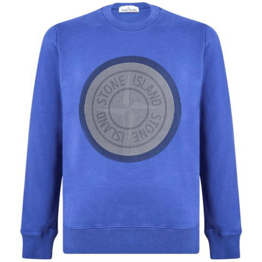 Stone Island Blue Large Logo Sweatshirt