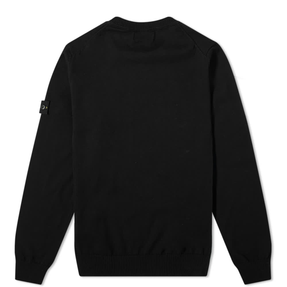 Stone Island Junior Black Classic Crew Knit