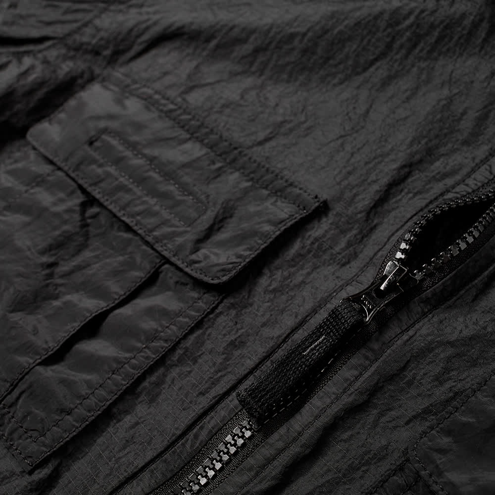 Stone Island Junior Black Nylon Metal Bomber Jacket