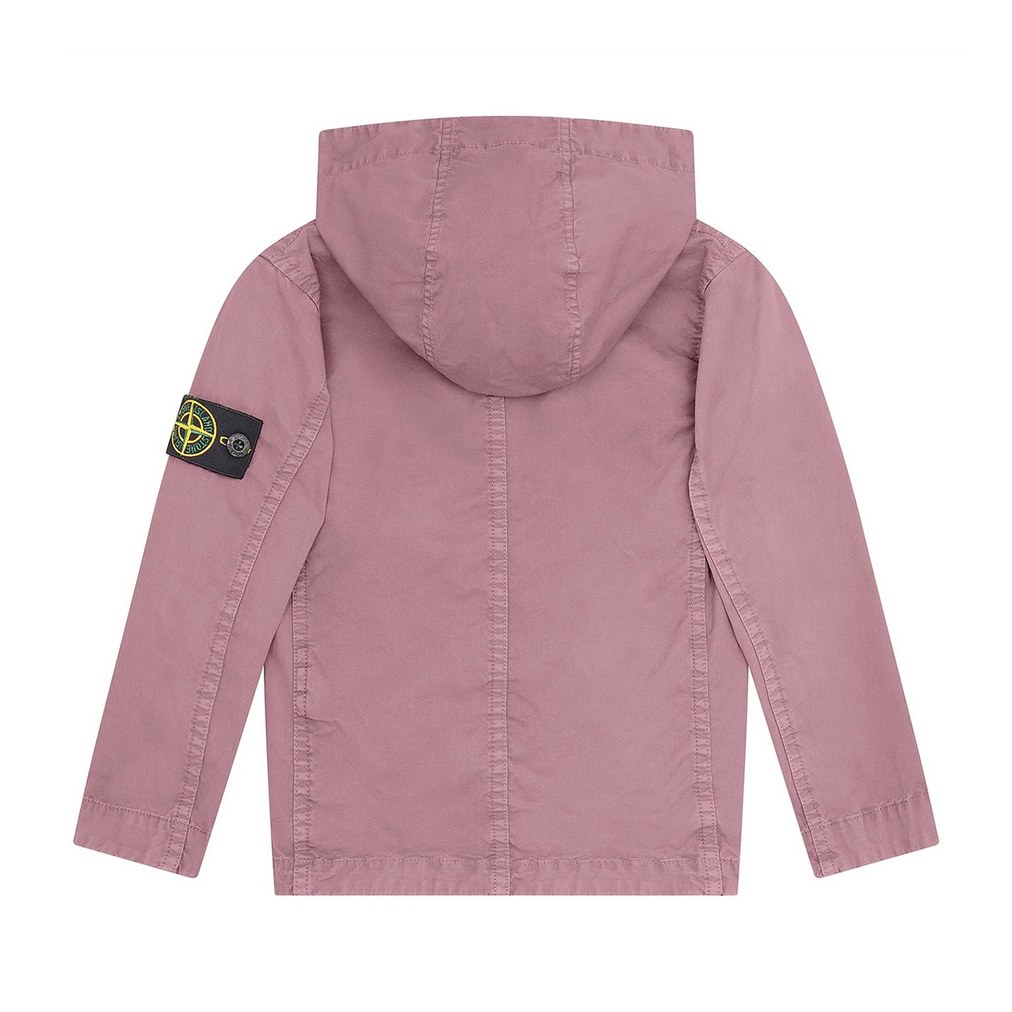 Stone Island Junior Pink Dyed Hooded Overshirt