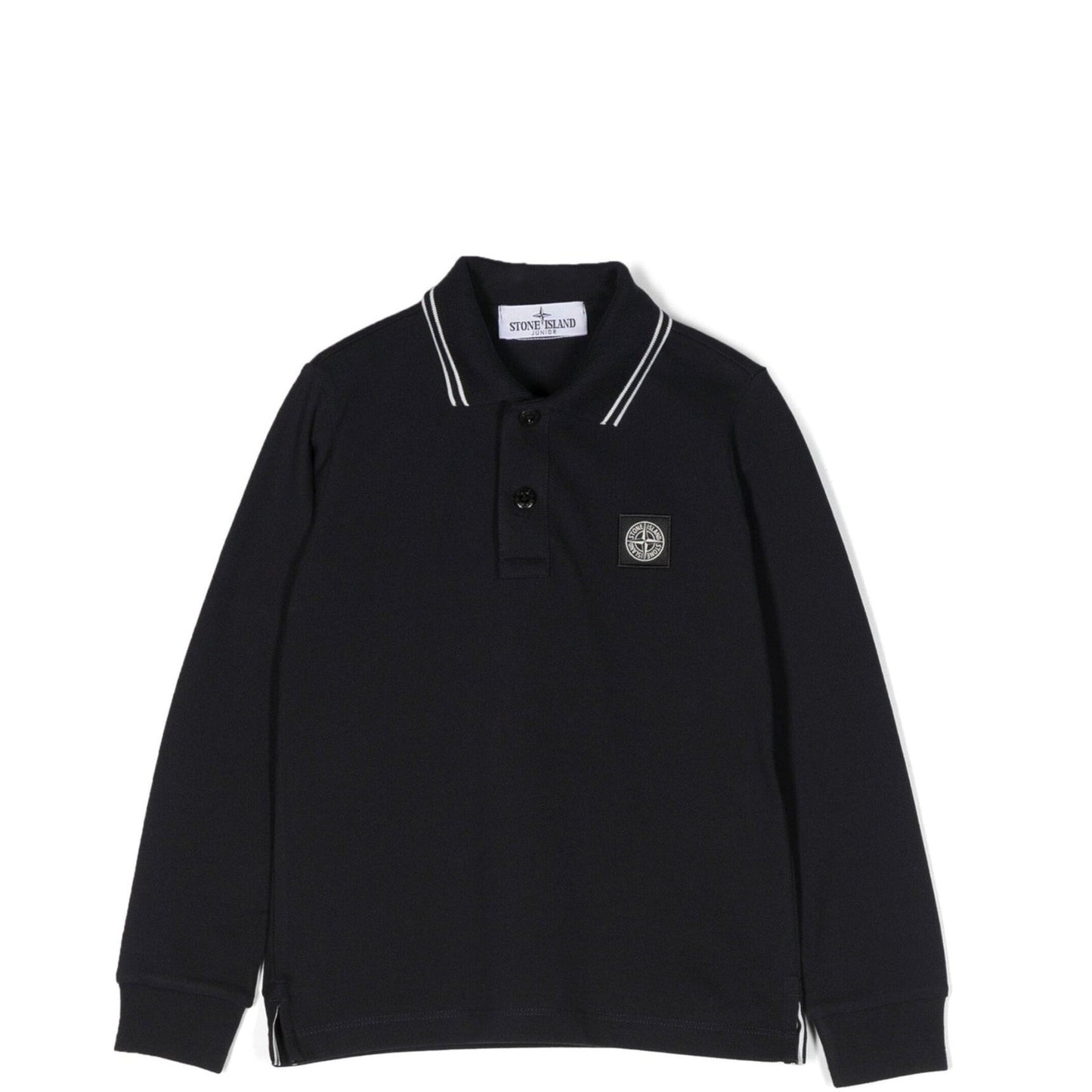 Stone Island Junior Compass Long Sleeve Polo Shirt