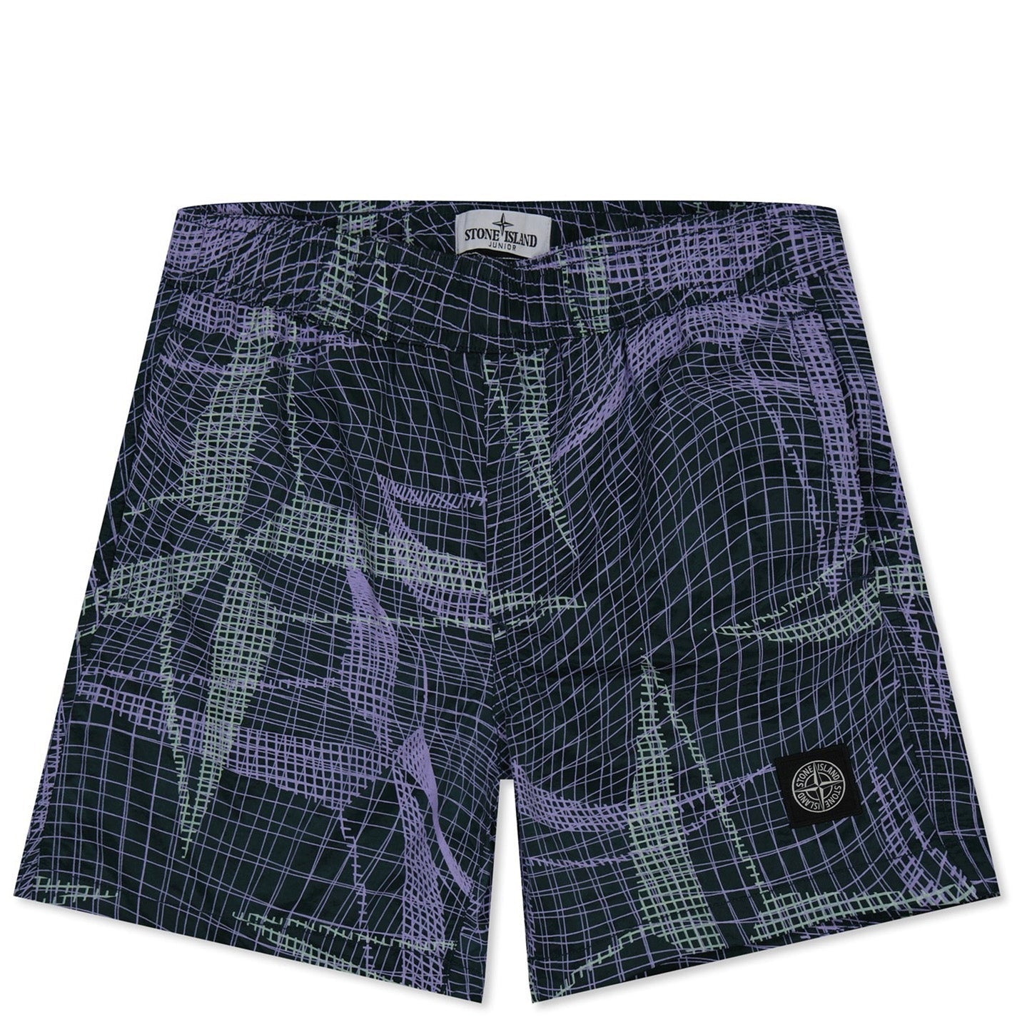 Stone Island Junior Compass Print Swimshorts