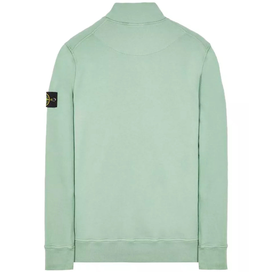 Stone Island Sage Green Half Zip Sweatshirt