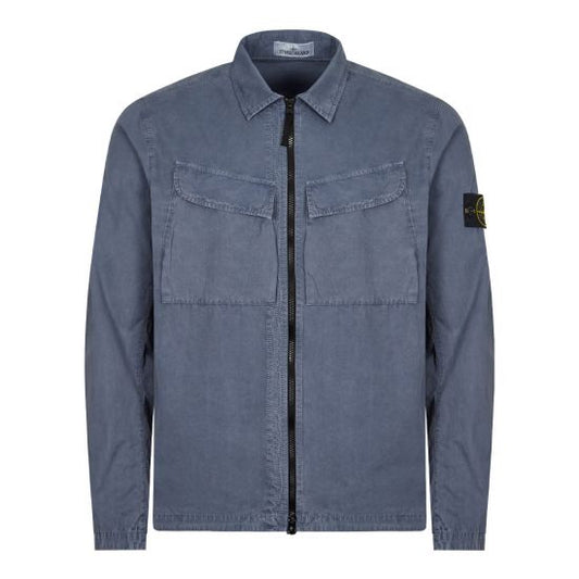 Stone Island Avio Blue Double Pocket Overshirt