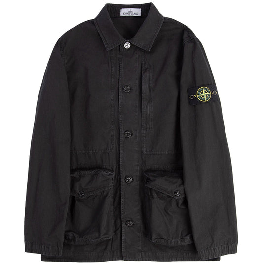 Stone Island Black Tela Cotton Jacket