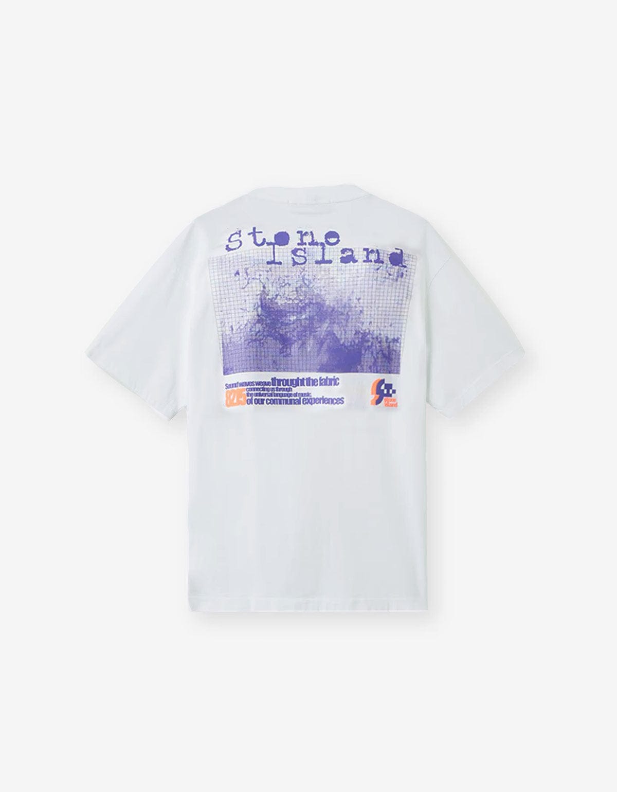 Stone Island Blue Grid Print T-Shirt