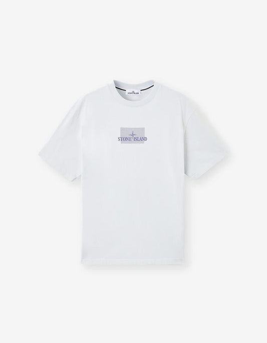 Stone Island Blue Grid Print T-Shirt