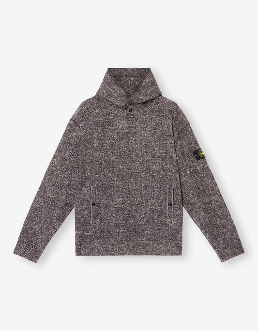 Stone Island Burgundy Melange Print Hoodie