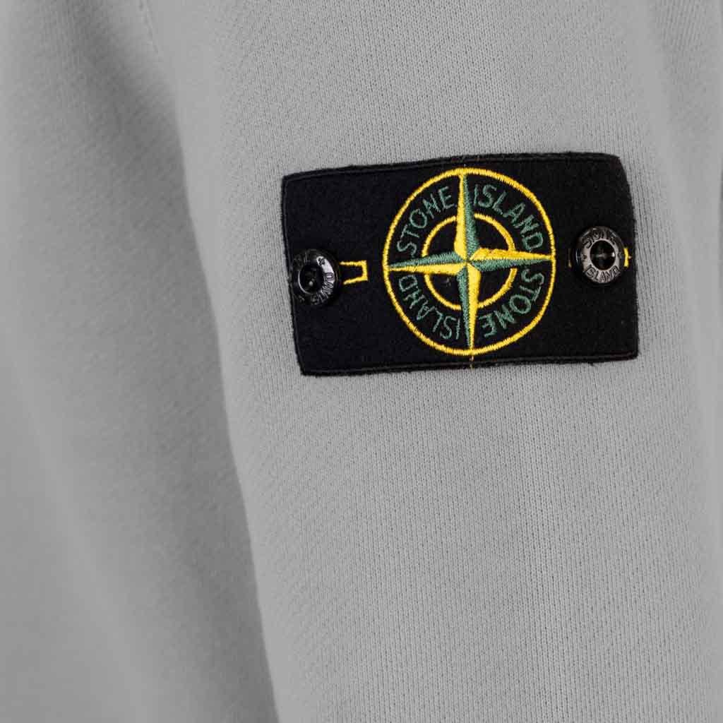 Stone Island Cotton Diagonal Raised Fleece "Old" Effect Crewneck Sweatshirt in Grey