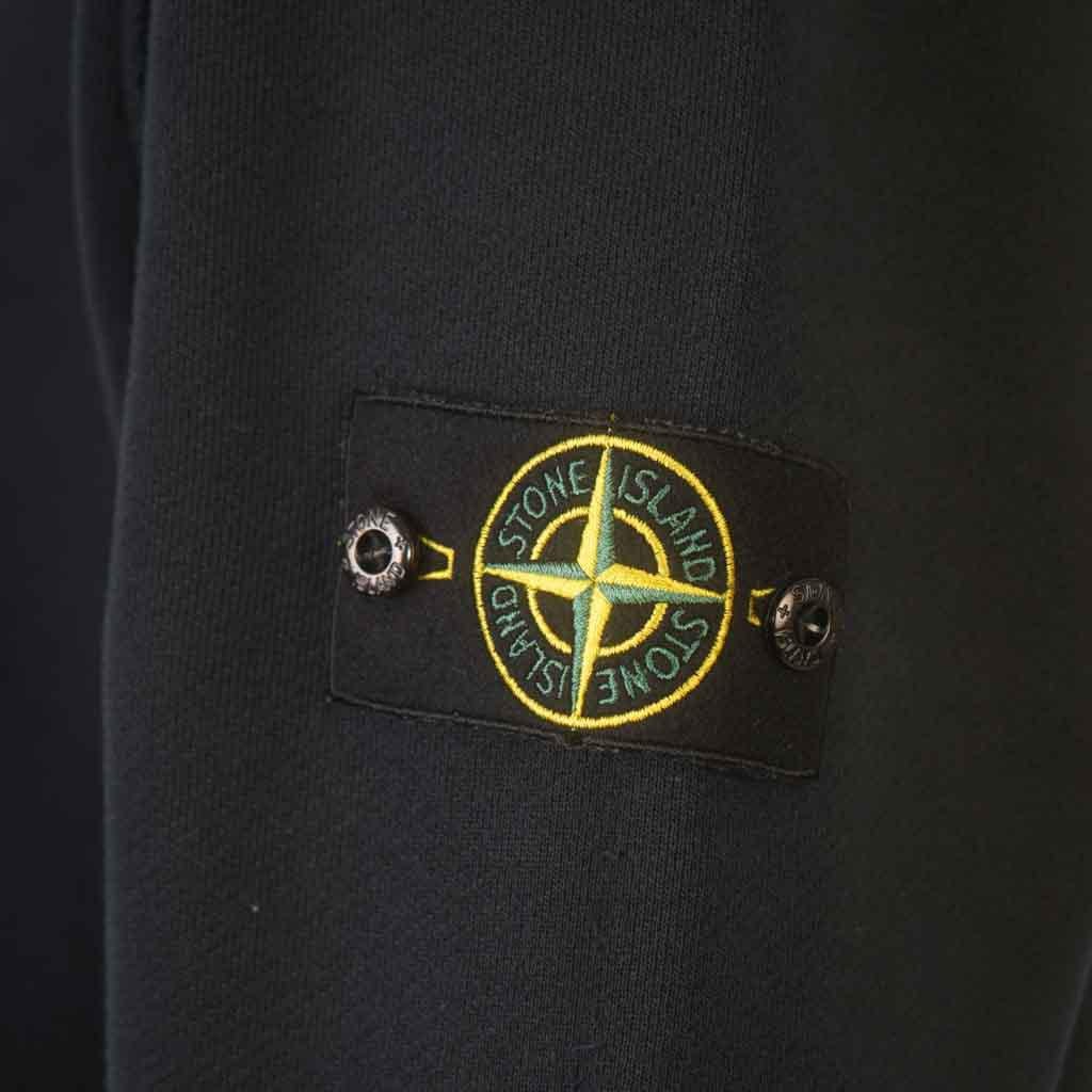 Stone Island Cotton Diagonal Raised Fleece "Old" Effect Crewneck Sweatshirt in Navy