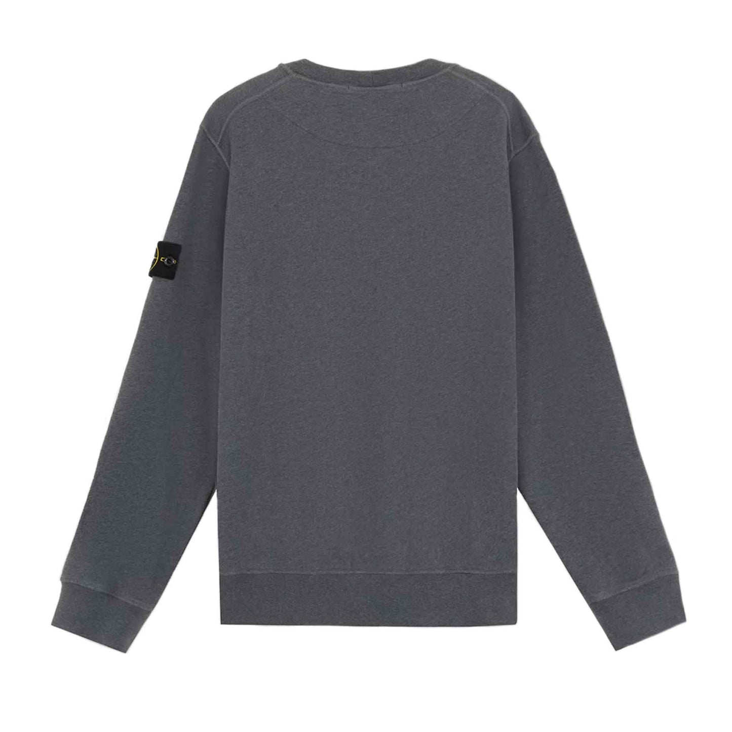 Stone Island Cotton Fleece Crewneck Sweatshirt in Dark Grey Melange