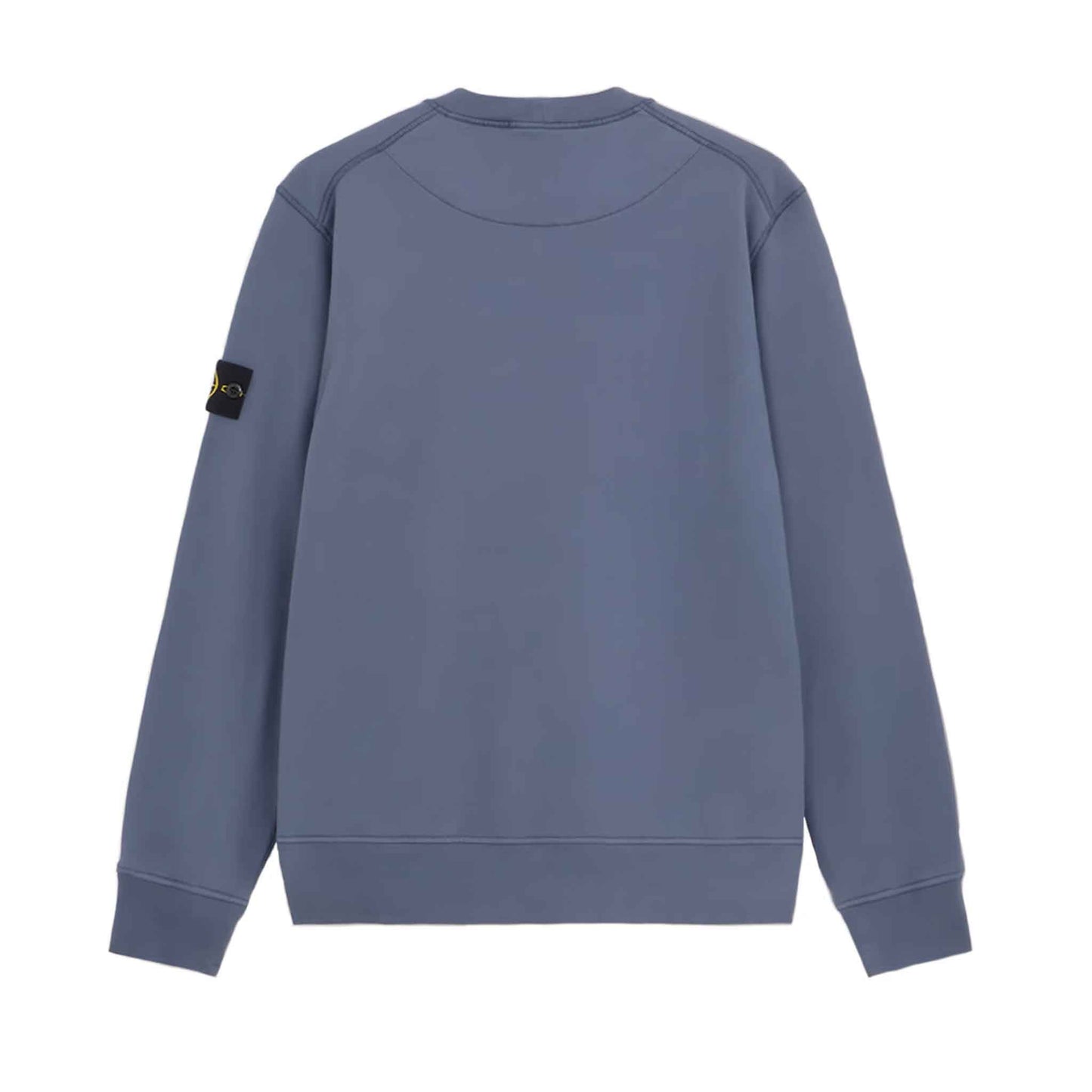 Stone Island Cotton Fleece Crewneck Sweatshirt in Mid Blue