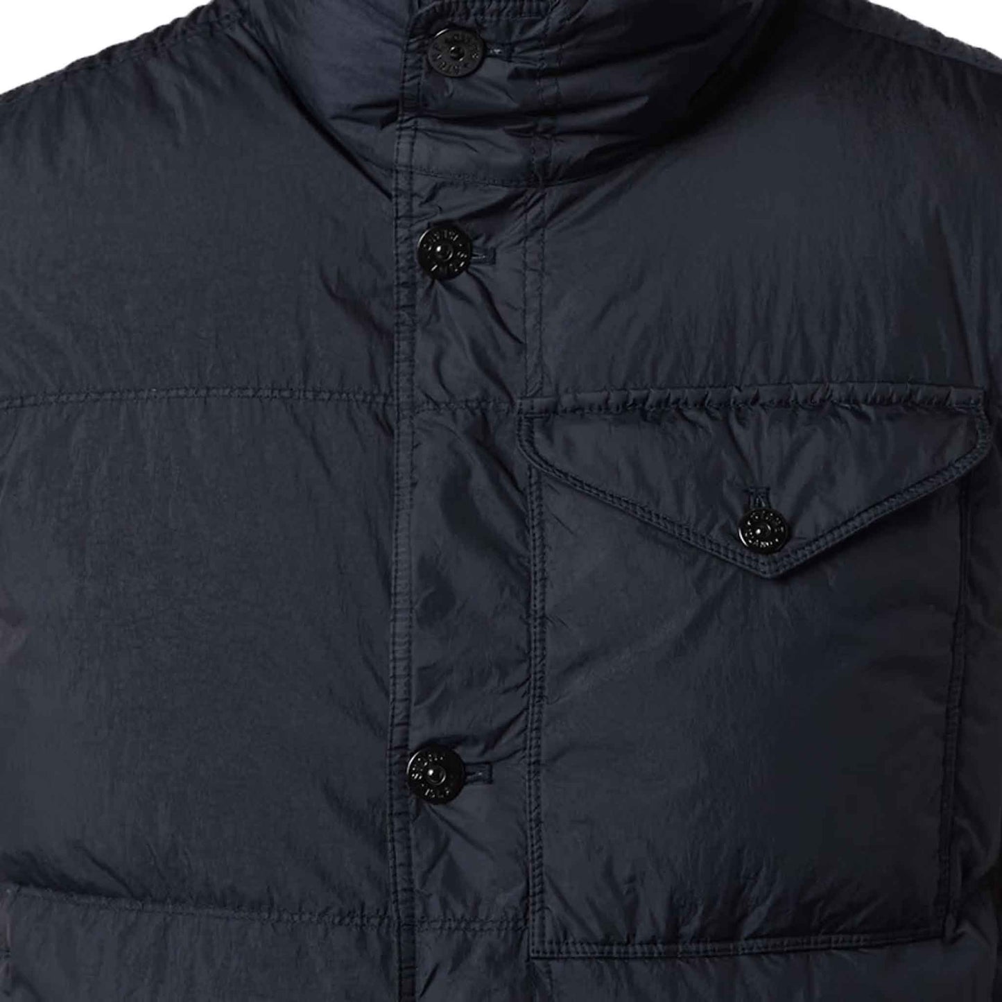Stone Island Crinkle Reps R-NY Down Gilet in Navy Blue