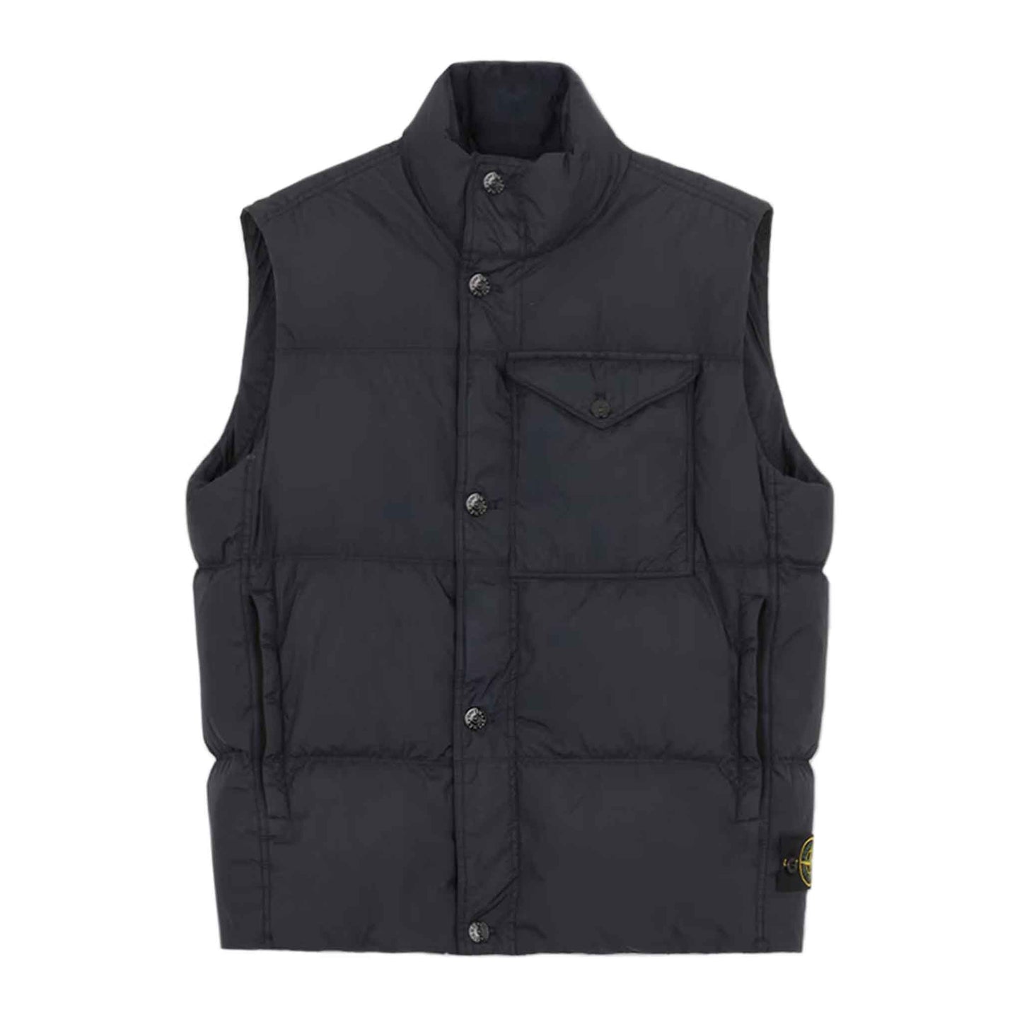 Stone Island Crinkle Reps R-NY Down Gilet in Navy Blue