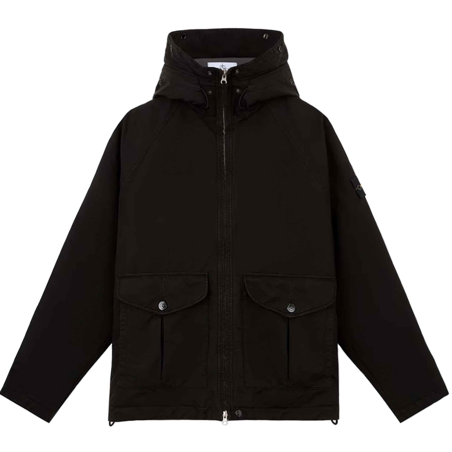 Stone Island David-TC Hooded Down Parka in Black