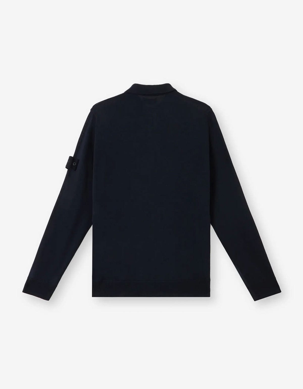 Stone Island Ghost Blue Wool LS Polo Shirt