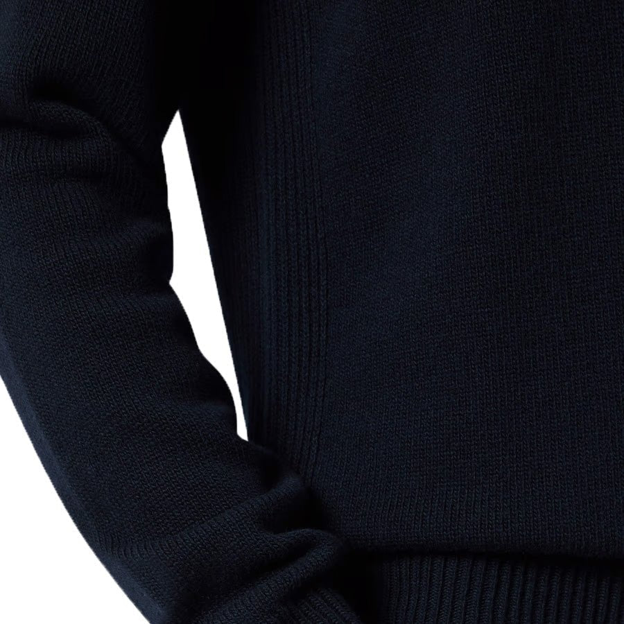 Stone Island Ghost Wool Loose Fit Crewneck Sweater in Navy Blue