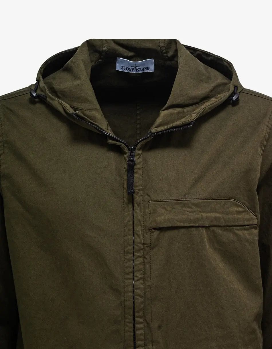 Stone Island Green Hooded Overshirt
