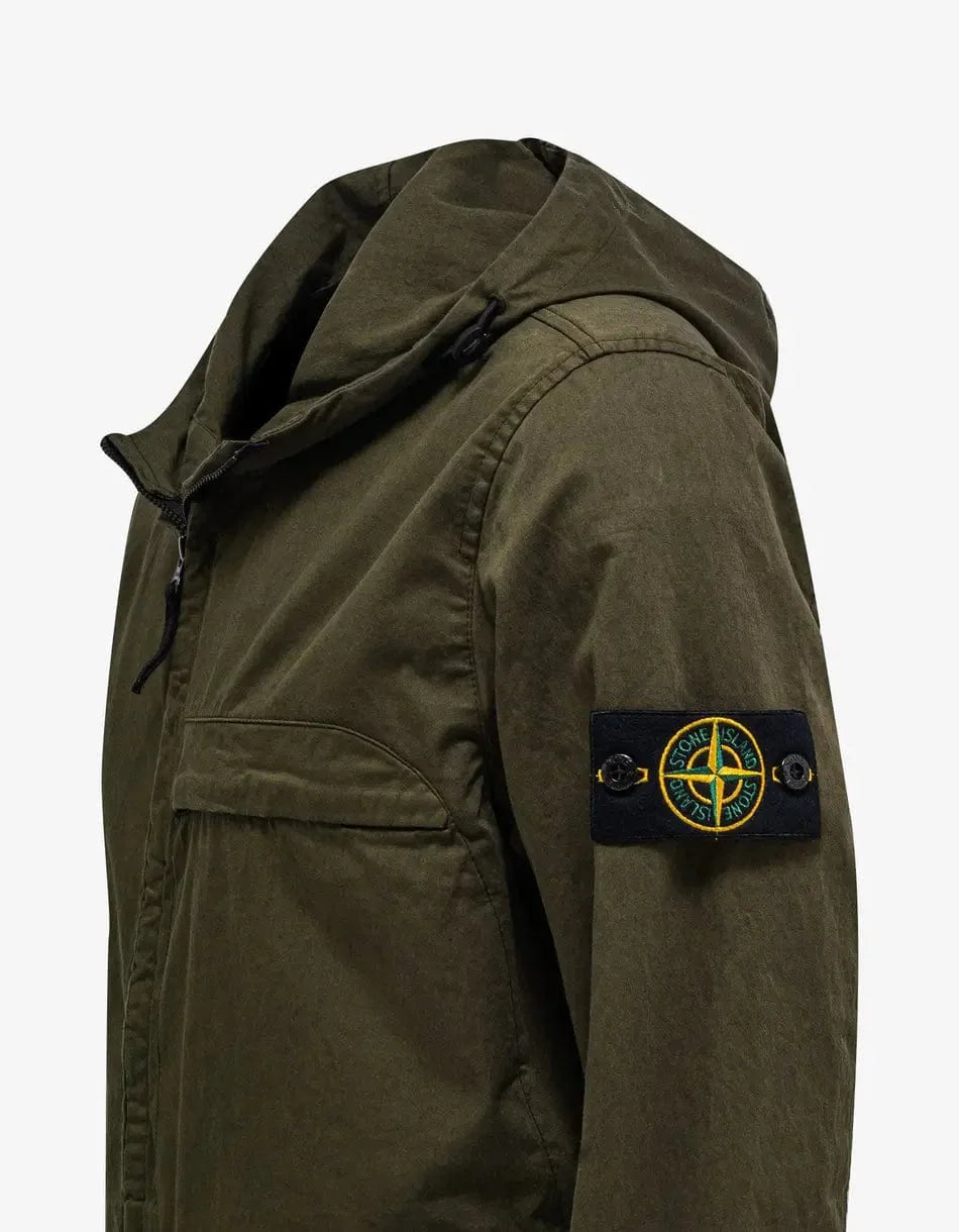 Stone Island Green Hooded Overshirt