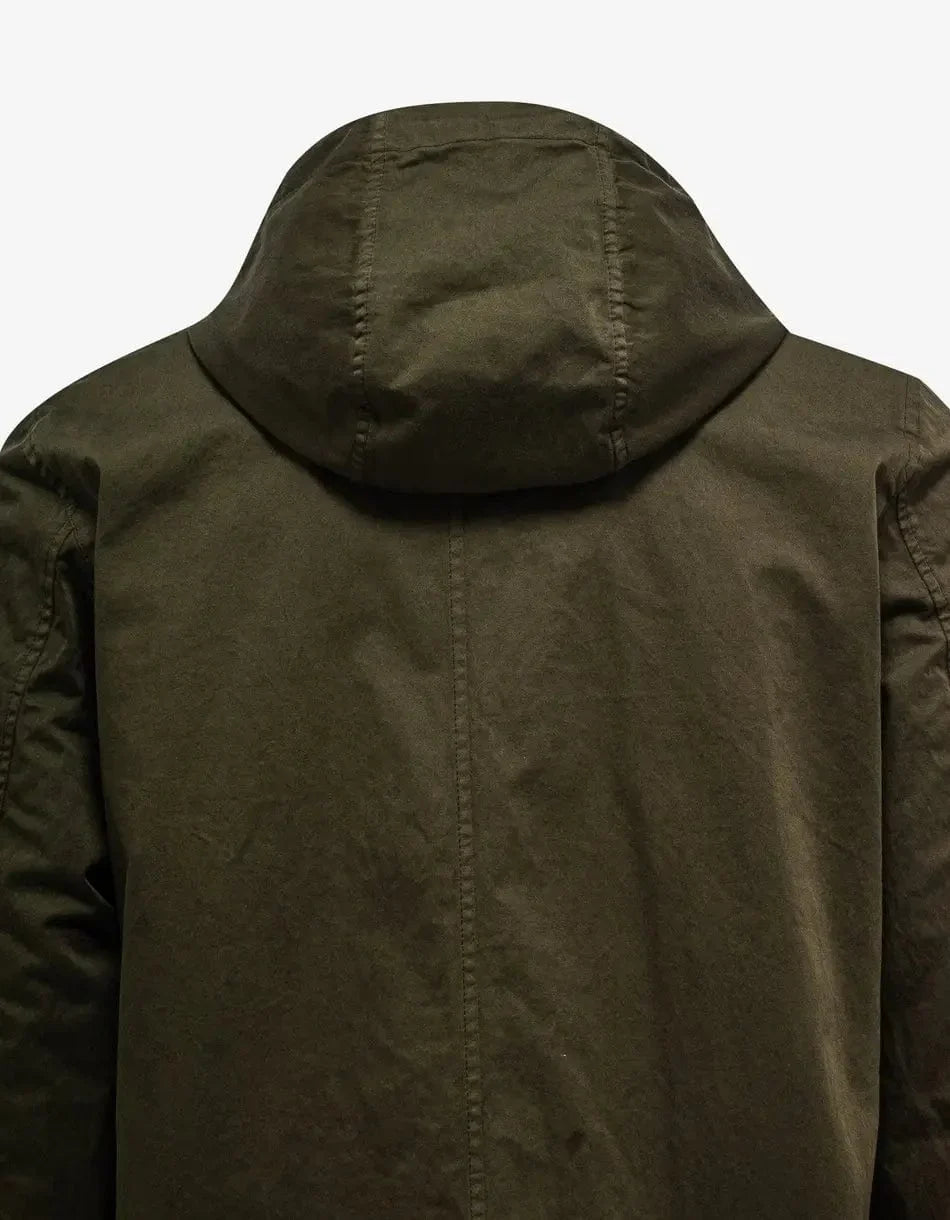 Stone Island Green Hooded Overshirt