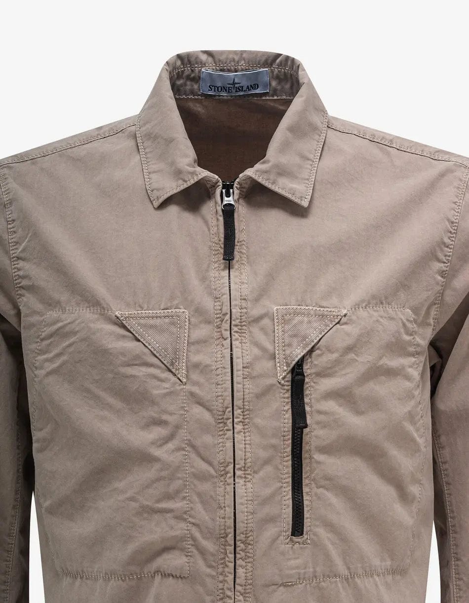 Stone Island Grey Old Treatment Overshirt
