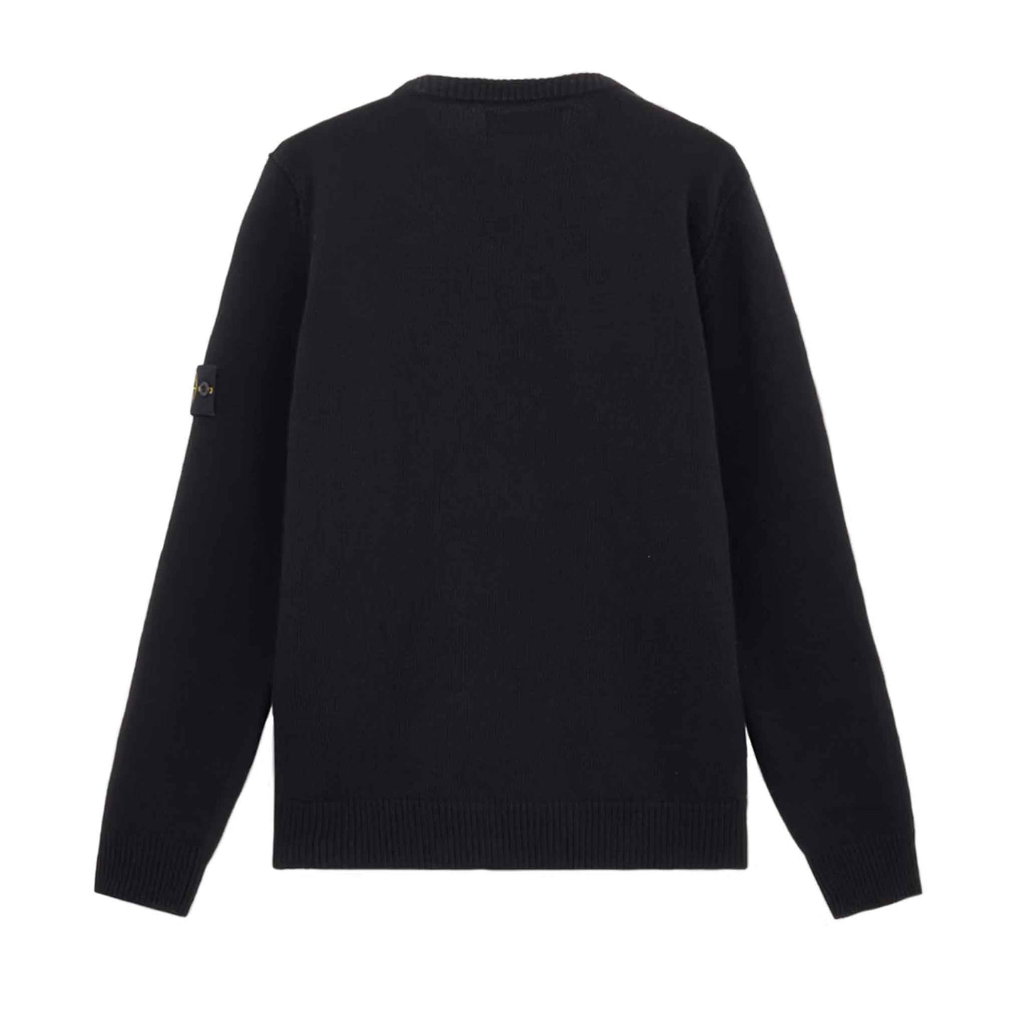 Stone Island Lambwool Crewneck Sweater in Black