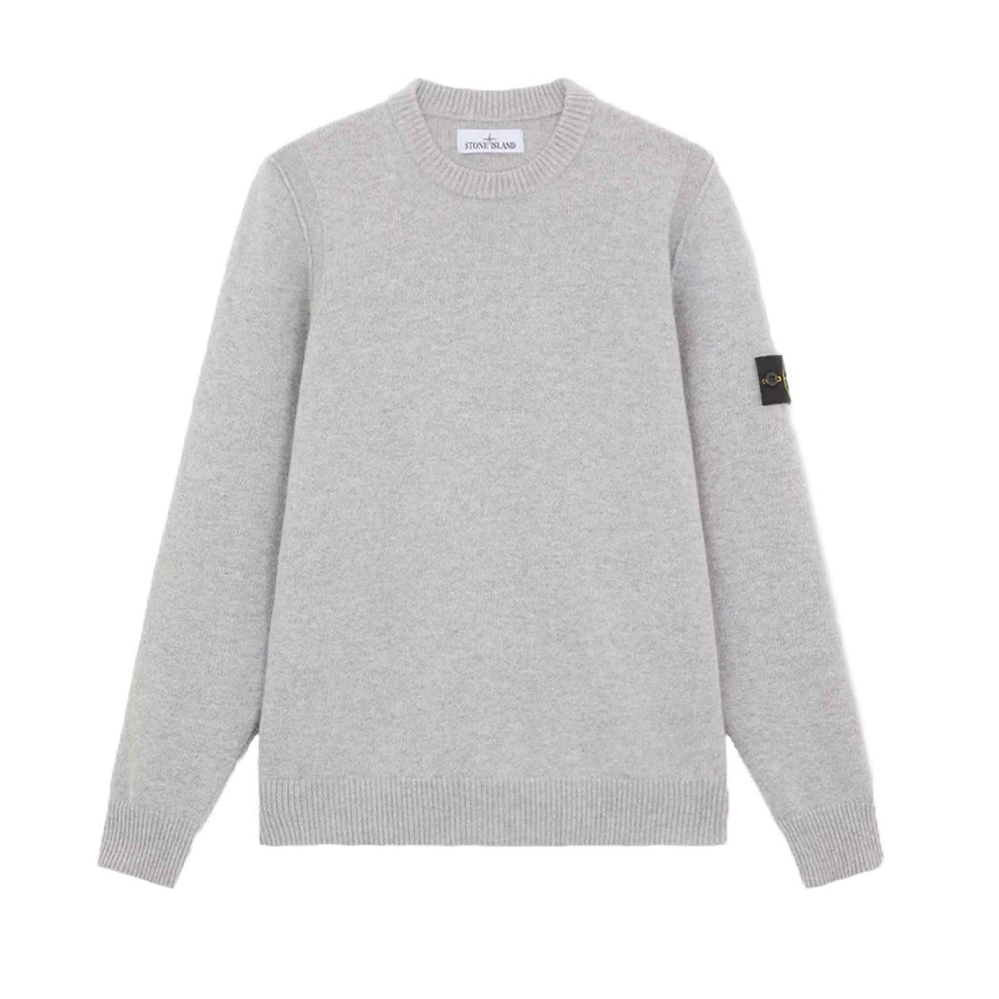 Stone Island Lambwool Crewneck Sweater in Dust Grey Melange