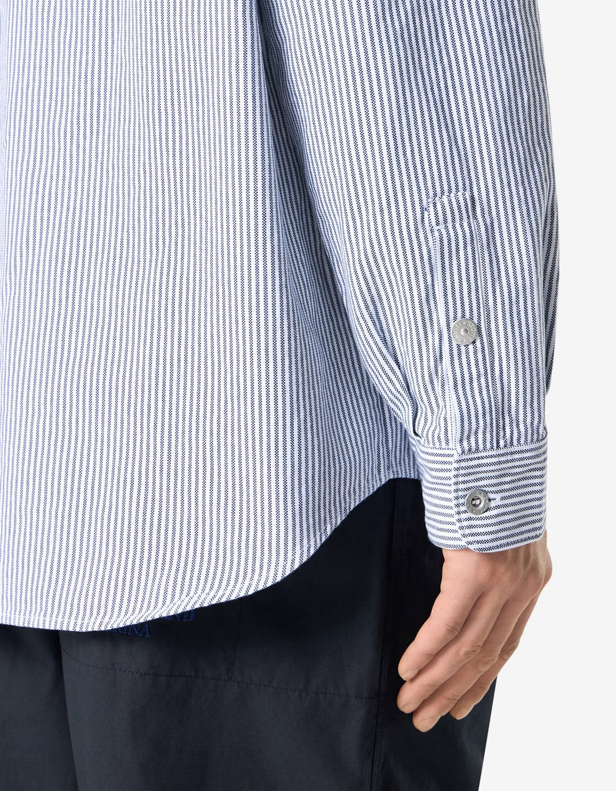 Stone Island Marina Blue Pinstripe Shirt