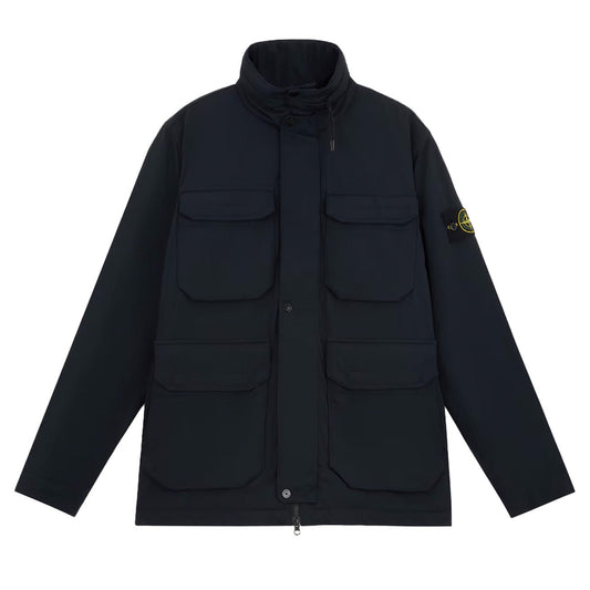 Stone Island Micro Twill With Primaloft Insulation Field Jacket in Navy Blue