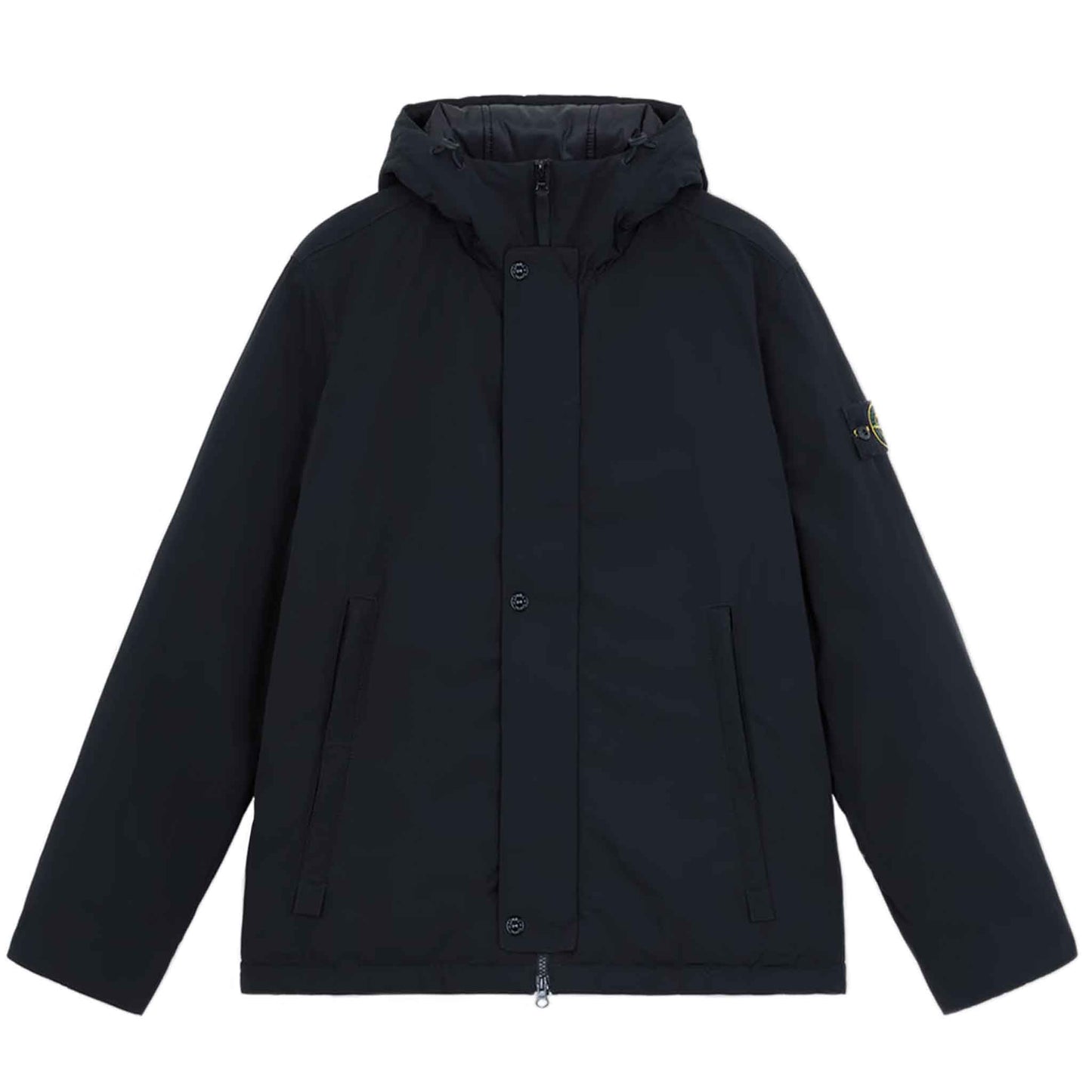 Stone Island Micro Twill With Primaloft Insulation Hooded Jacket in Black