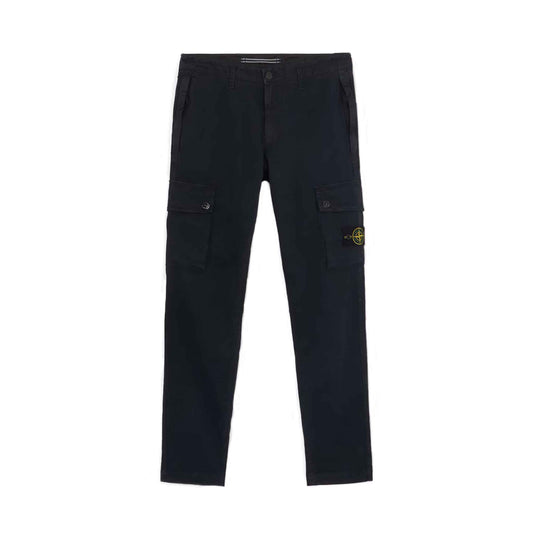 Stone Island 'Old' Effect Slim Fit Cargo Pants in Navy Blue