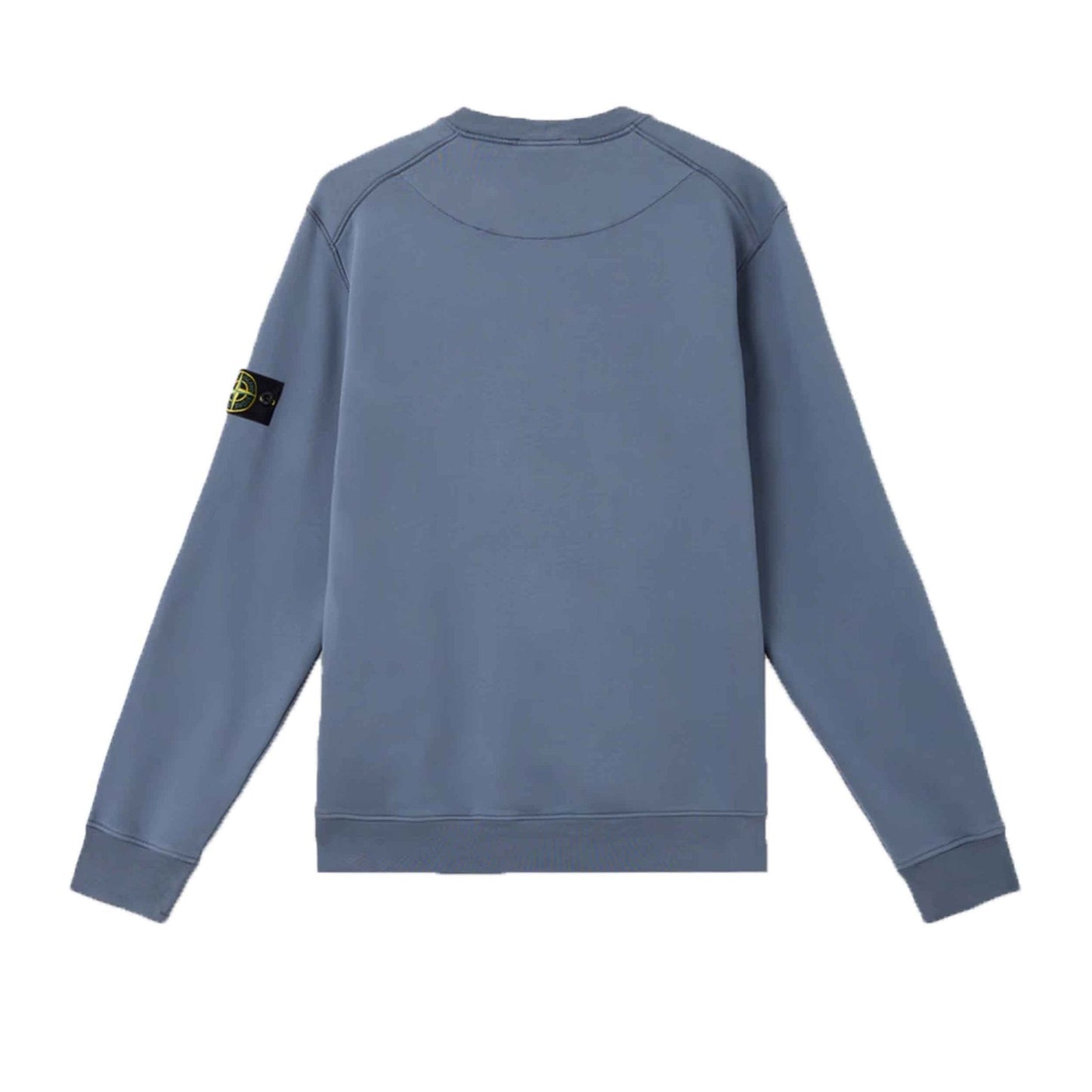Stone Island Organic Cotton Fleece Crewneck Sweatshirt in Avio Blue