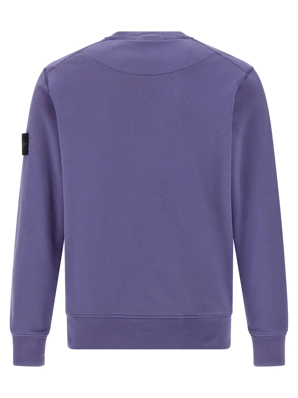 Stone Island Organic Cotton Fleece Crewneck Sweatshirt in Lavender