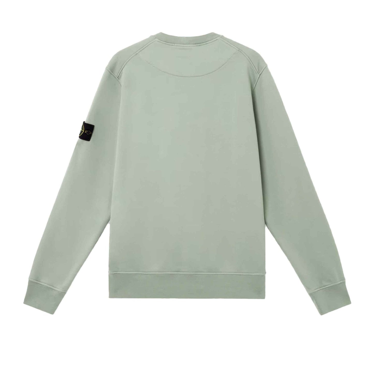 Stone Island Organic Cotton Fleece Crewneck Sweatshirt in Sage Green