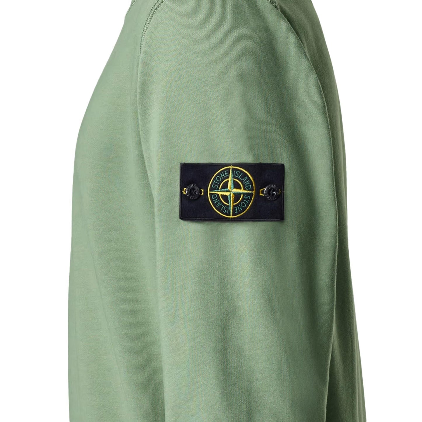 Stone Island Organic Cotton Fleece Crewneck Sweatshirt in Stellina