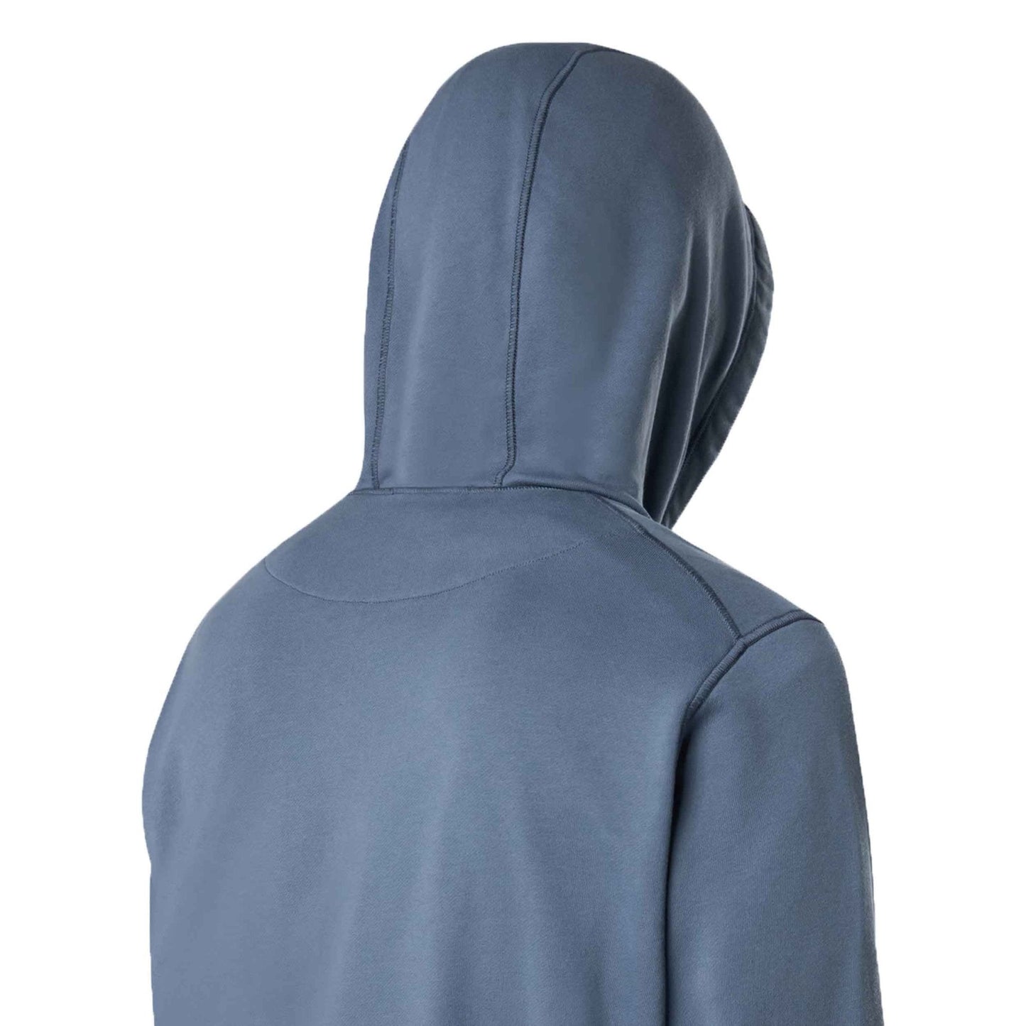 Stone Island Organic Cotton Fleece Zipped Hooded Sweatshirt in Avio Blue