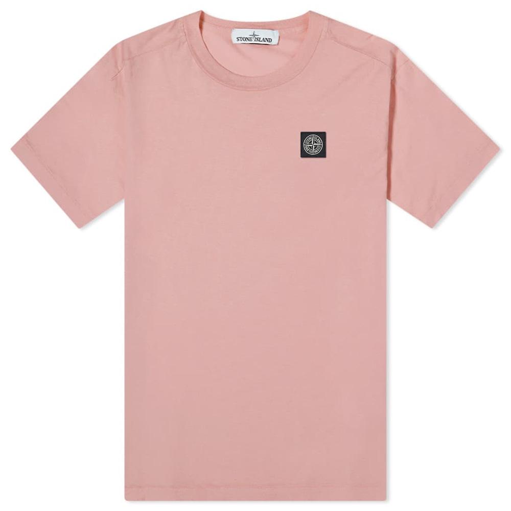 Stone Island Pink Patch Logo T-Shirt