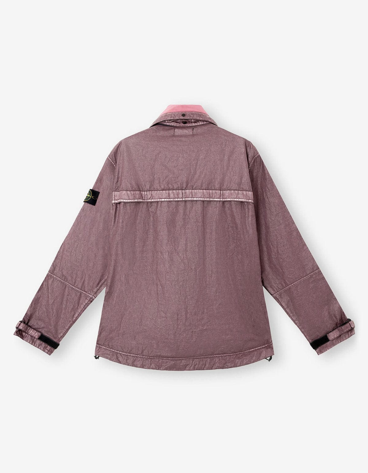 Stone Island Purple Raw Linen Plated-OVD Short Parka