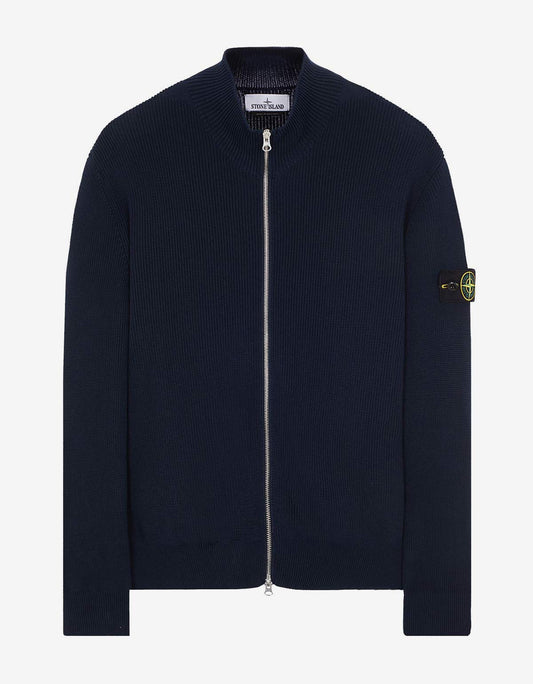 Stone Island Blue Zip Cardigan