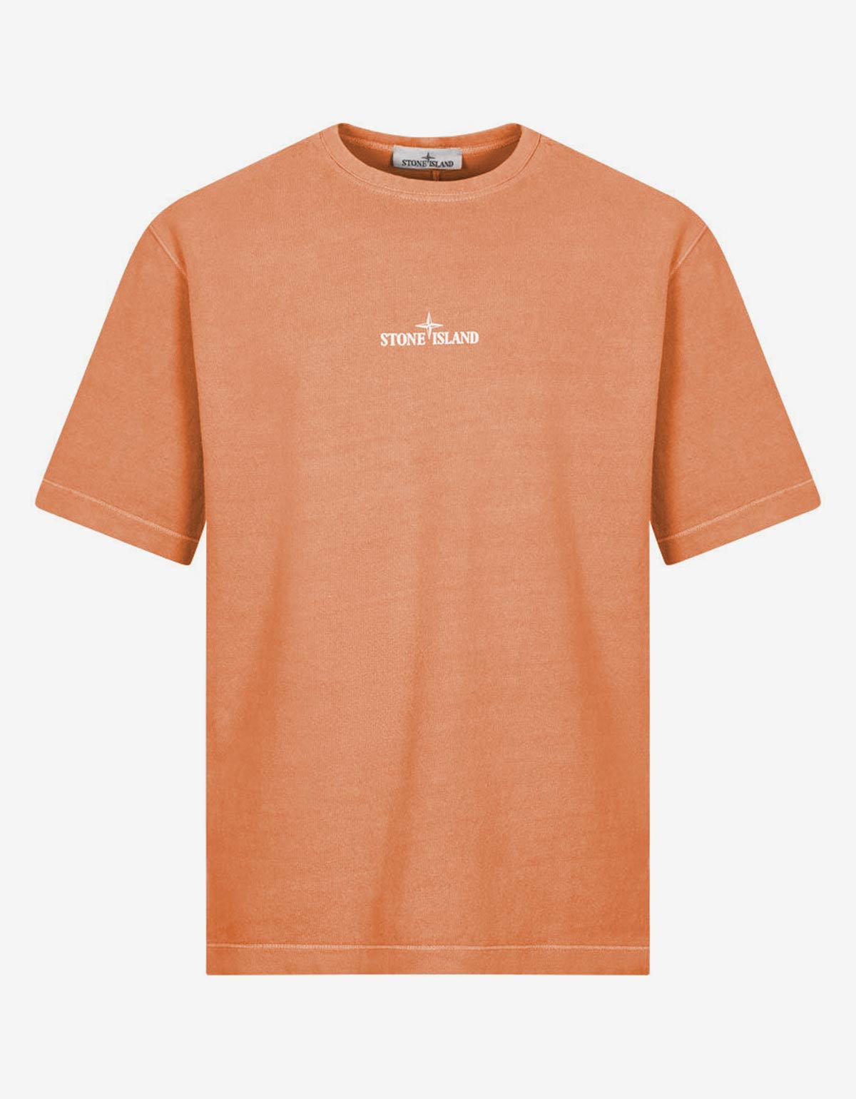 Stone Island Orange Closed Loop Logo T-Shirt