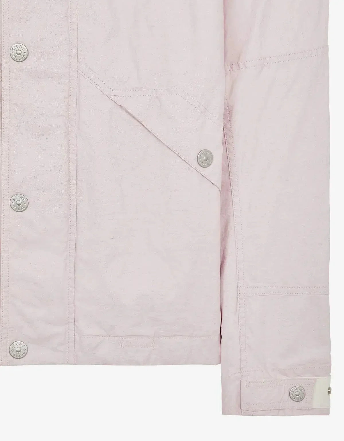 Stone Island Marina Pink Pleated Linen Hooded Blouson