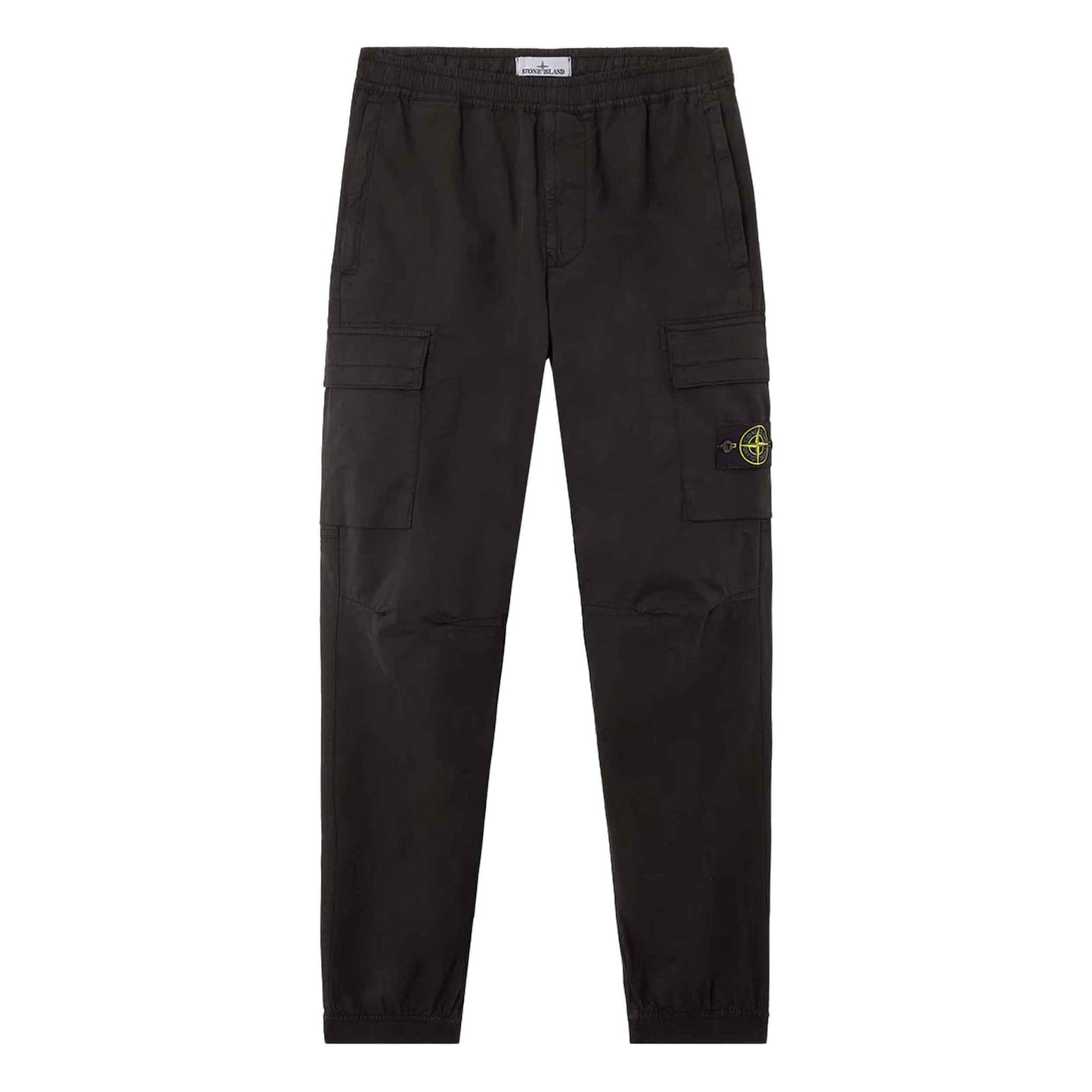 Stone Island Supima Cotton Twill Stretch-TC Tapered Cargos in Black