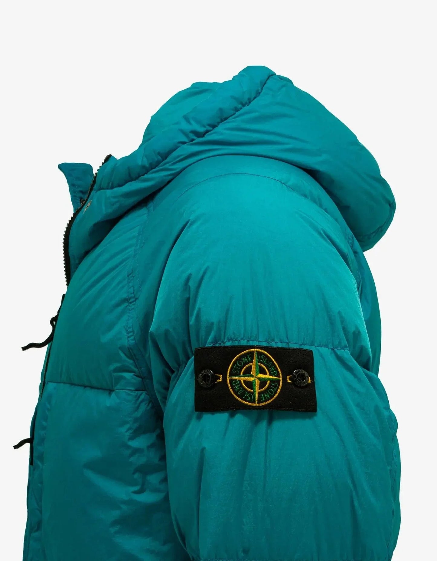 Stone Island Turquoise Blue Garment Dyed Down Jacket