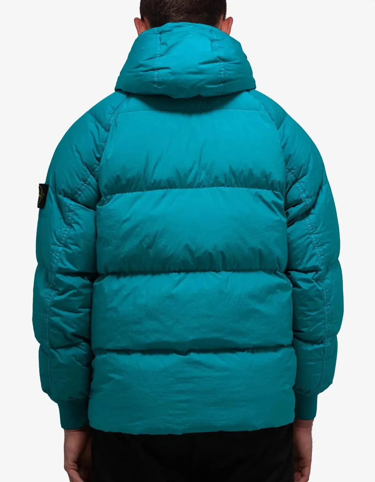 Stone Island Turquoise Blue Garment Dyed Down Jacket