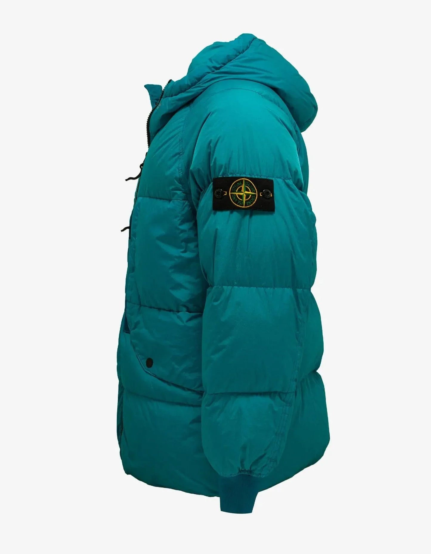 Stone Island Turquoise Blue Garment Dyed Down Jacket