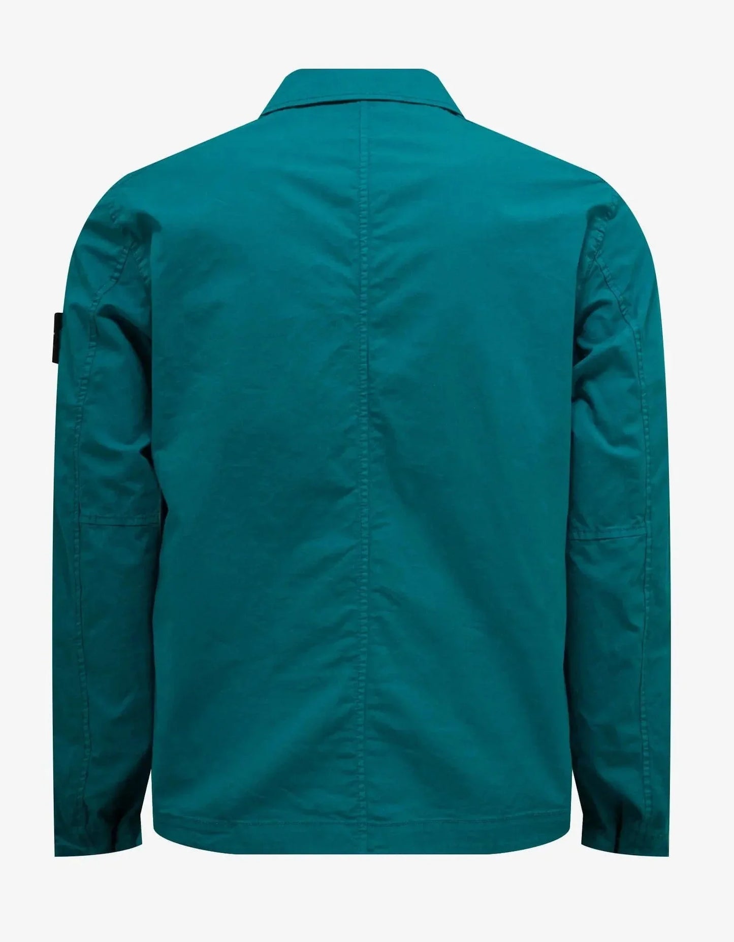 Stone Island Turquoise Blue Garment Dyed Overshirt