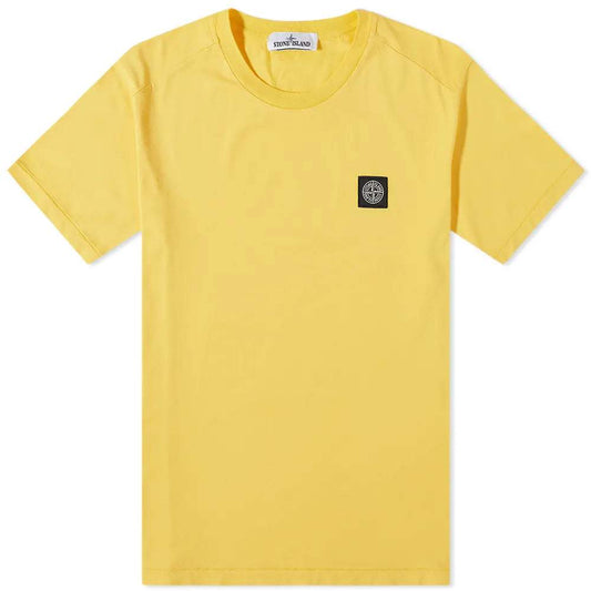 Stone Island Yellow Patch Logo T-Shirt