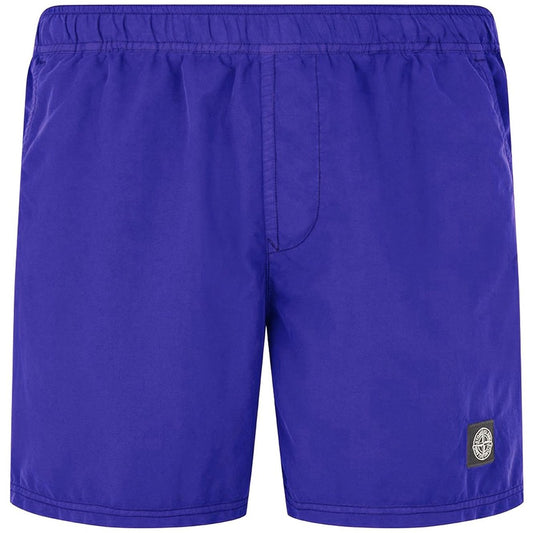 Stone Island Bluette Brushed Cotton Swimshorts